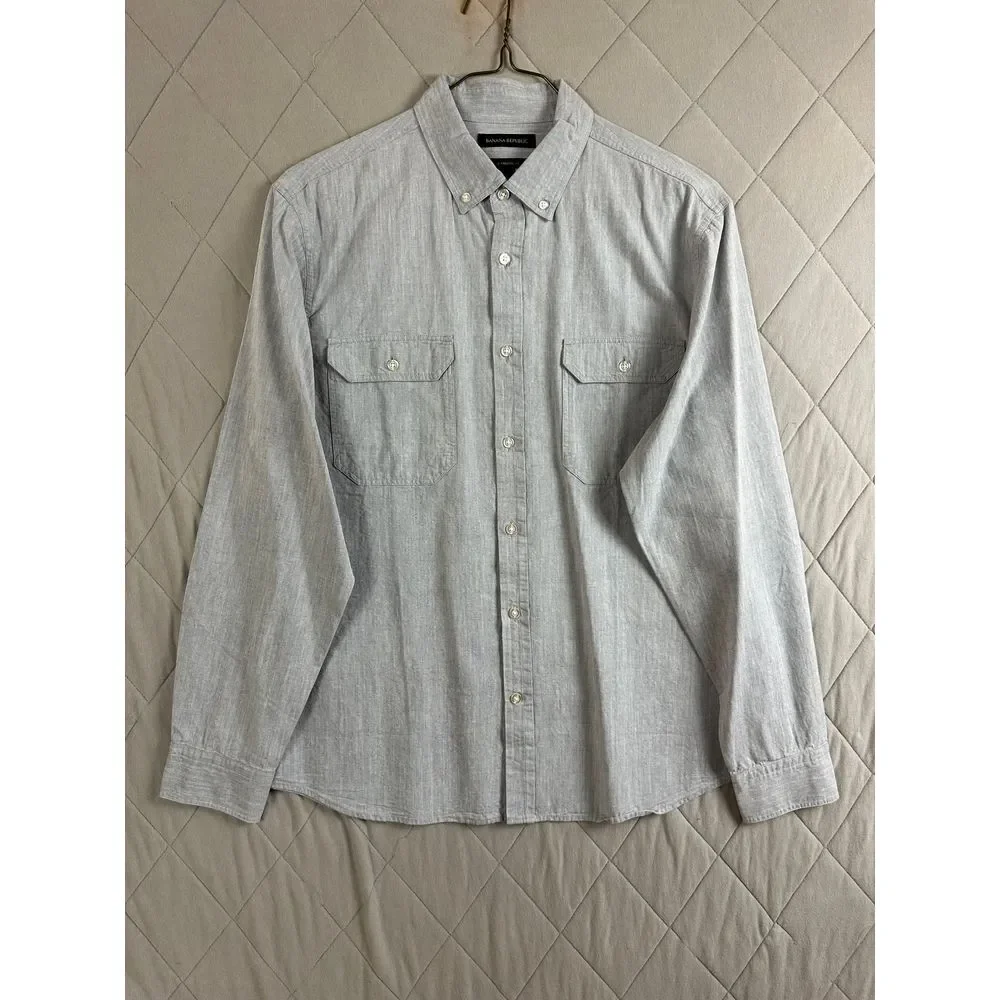 Banana Republic Button Up‎ Men's Large Standard Fit Long Sleeve NWT